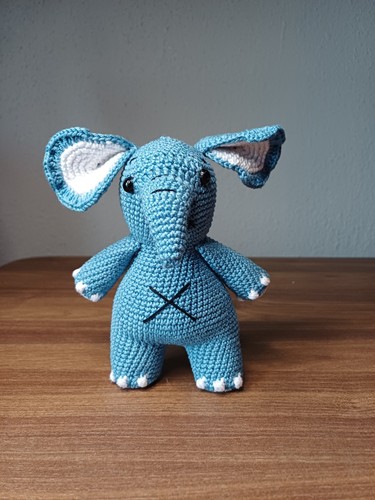 Elefant amigurumi puppe - elefant, amigurumi,