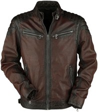 Mauritius Lederjacke Herren Colt W18 Lasanv rotbraun Basics, Biker