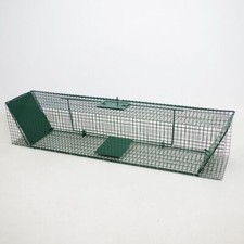 Drahtkorbfalle 120cm Käfigfalle Rattenfalle Doppeleingänge Lebendfalle Tierfalle