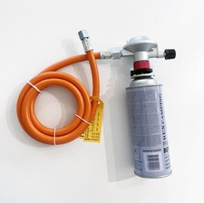 Butan Gasschlauch 150cm, Druckminderer 50 mbar, Gaskartusche Adapter Set