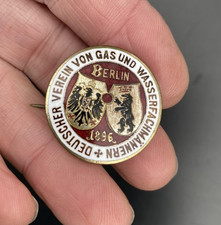 email. Anstecknadel - Deutsch. Verein v. Gas u. Wasserfachmänner - Berlin 1896