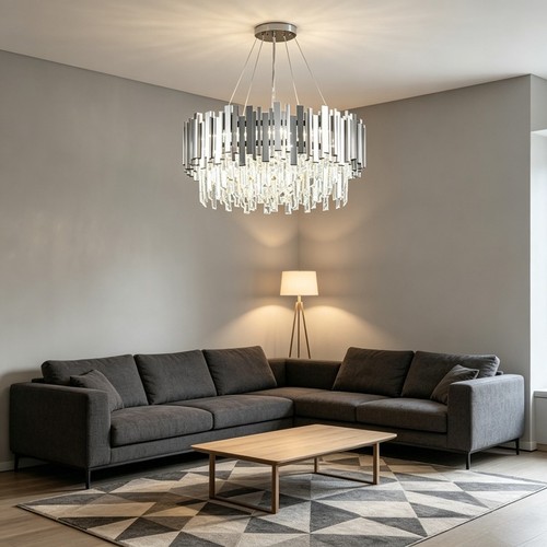 Rund crystal kronleuchter mit - crystal,