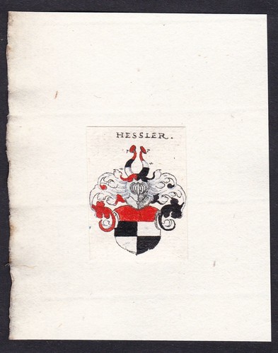 Hessler wappen coat arms - hessler,