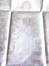  Geschirrtuch Leinen Handtuch Jugendstil  Maid Frühlingszeit Spruch