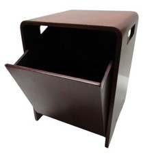 B-Ware Nicol Bad Hocker mit Wäschesammler Sitzhocker Wäschekorb Kirsch Optik 