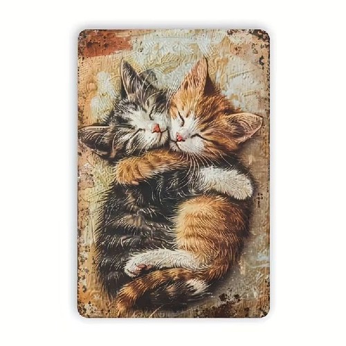 Blechschild niedliche kitten - blechschild,