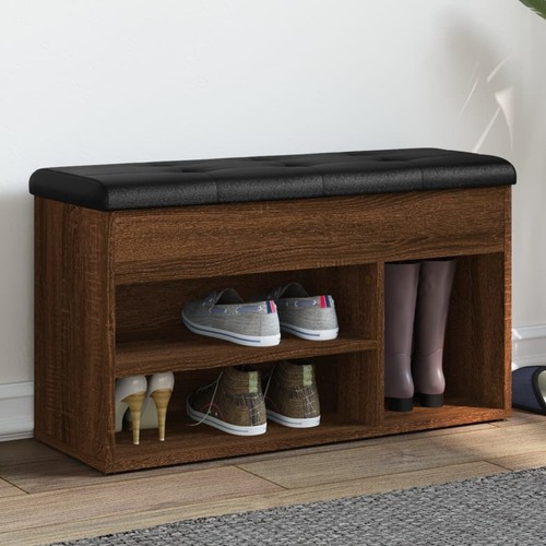 Schuhbank braun eichenoptik - schuhbank,