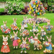 Osterhasen Gartenstecker Set