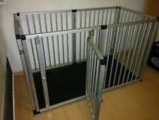XXL Bett, Schlafplatz für Hunde Gitter  Laufstall Alu L B H 132x69x76 cm mit Tür