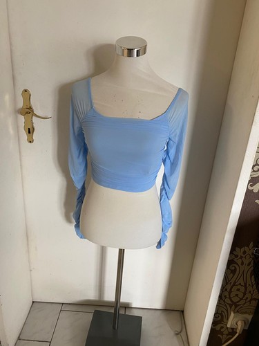 Crop top kurzes - kurzes, babyblau
