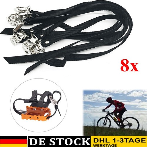 Fahrrad pedalriemen schwarz - 8x,