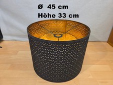 Lampenschirm Deckenlampe, Stehlampe Ø 45 cm Höhe 33 cm schwarz Fassung E27