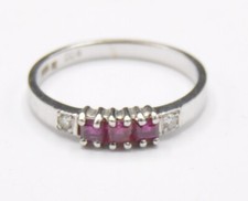 Weißgold Rubin Diamant