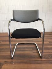 Vitra Visavis Besucherstuhl Softback schwarz grau chrom