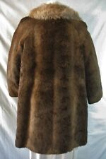 GIRMES Pelzmantel Biber Ziege Lamm Pelz Imitat Vintage Swinger 50-60er Pelzjacke