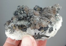 Pyromorphit, Sphalerit auf Quarz - Grube San Fernando, Herdorf, Siegerland NST