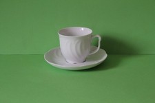 Seltmann Weiden Leonore Weiss Kaffeetasse mit Untertasse Tasse Untere Gedeck