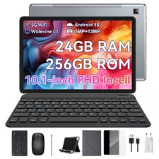 Neuest P60 Android 15 Tablet 10 Zoll mit Keyboard 24GB+256GB 5G WiFi 8000mAh