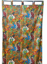 2 Stück Indische Handarbeit Dekor Vorhang Laufvorhang Schöne Gardine Volants