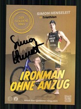 Simon Henseleit Autogrammkarte Originial Signiert Triathlon + A 247133