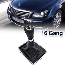 6 Gang Schaltknauf Schalthebel Schaltknopf Leder Knauf Für Mercedes C W204 S204