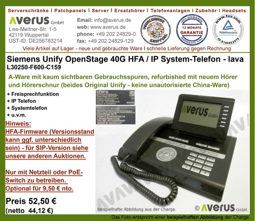 Siemens openstage 40g hfa - siemens,
