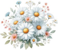 Aquarell gänseblümchen blume - aquarell,
