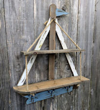 REGAL WANDREGAL SCHIFF mit HAKEN MARITIM SEGELSCHIFF GARDEROBE WANDGARDEROBE NEU