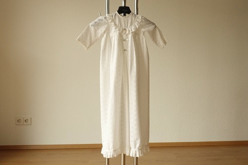 Taufkleid weiße baumwolle - taufkleid.,