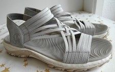 Damen Rieker Sandalen Mesh grau elastisch  Gr.41 Neuware