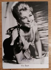  Autogramm Vivi Bach(1939-2013), dänische Sängerin, Schauspielerin,