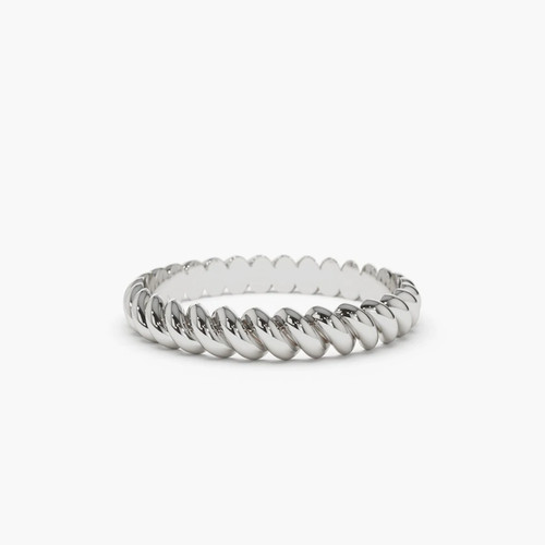 Weissgold ring 585 14k twisted - weissgold,
