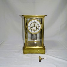 Antike Glas Pendule Uhr Cie