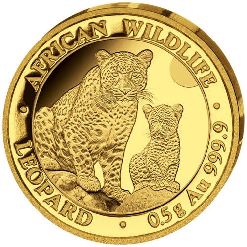 Goldmünze leopard african - goldmünze,
