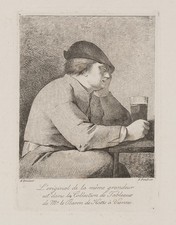 FENDI (*1796) nach BROUWER (*1605), Trinker. Szene im Wirtshaus, Rad. Barock