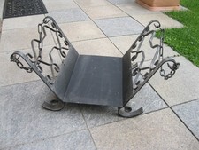 Kamin-Holzkorb Schmiedeeisen Kaminholz Aufbewahrung schwarz Zubehör Kaminholz