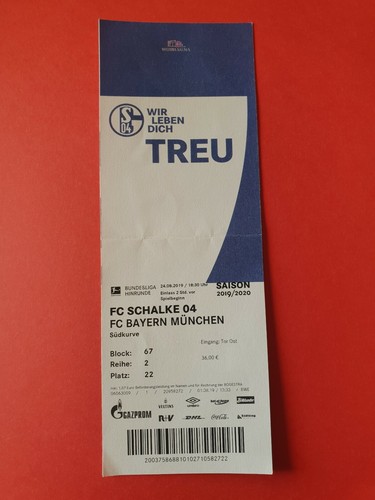 Used ticket 2019 bundesliga - used,