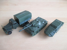 DDR, 3 originale NVA-Militär-Fahrzeuge IFA G5, Panzer und Schwimmpanzer, M: 1:87