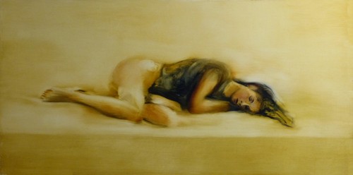 Liegender akt kunstdruck - liegender,