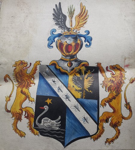 Handgemaltes wappen antik - wappen,