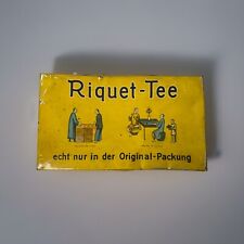 Riquet Tee  / Kakao Blech Blechdose  Alt   Reklame  Antik  um 1910 Kasten