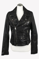Blue Wellford Damen Jacke Gr. 36 (S) Schwarz Leder Jacke Biker  Jacke