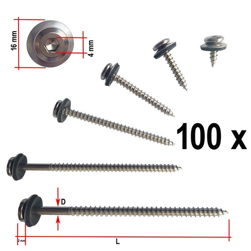 100 stück spenglerschrauben - stück,