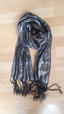 Festliches Lamégewebe- Tuch Lurex schwarz-silber siehe Artikelbeschreibung