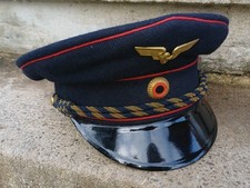 DR Schirmmütze Betriebs und Verkehrsdienst mit 3 roten Biesen, um 1957, Reichsba