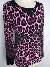 Damen Twinset Top + Cardigan LeoFedermuster Pailletten Viskose IMAGINI Gr.40(42)