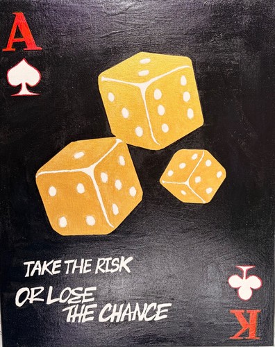 Original dice painting - original,