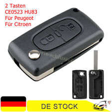 Klapp Schlüssel 2Tasten Gehäuse HU83 CE0523 für Peugeot 207 307 308 407 807 5008