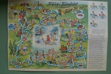 Fahrrad Reisespiel Bayern Baden Württemberg Hessen 50er Jahre BLENDAX Werbung