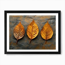 Herbstblätter auf Stein